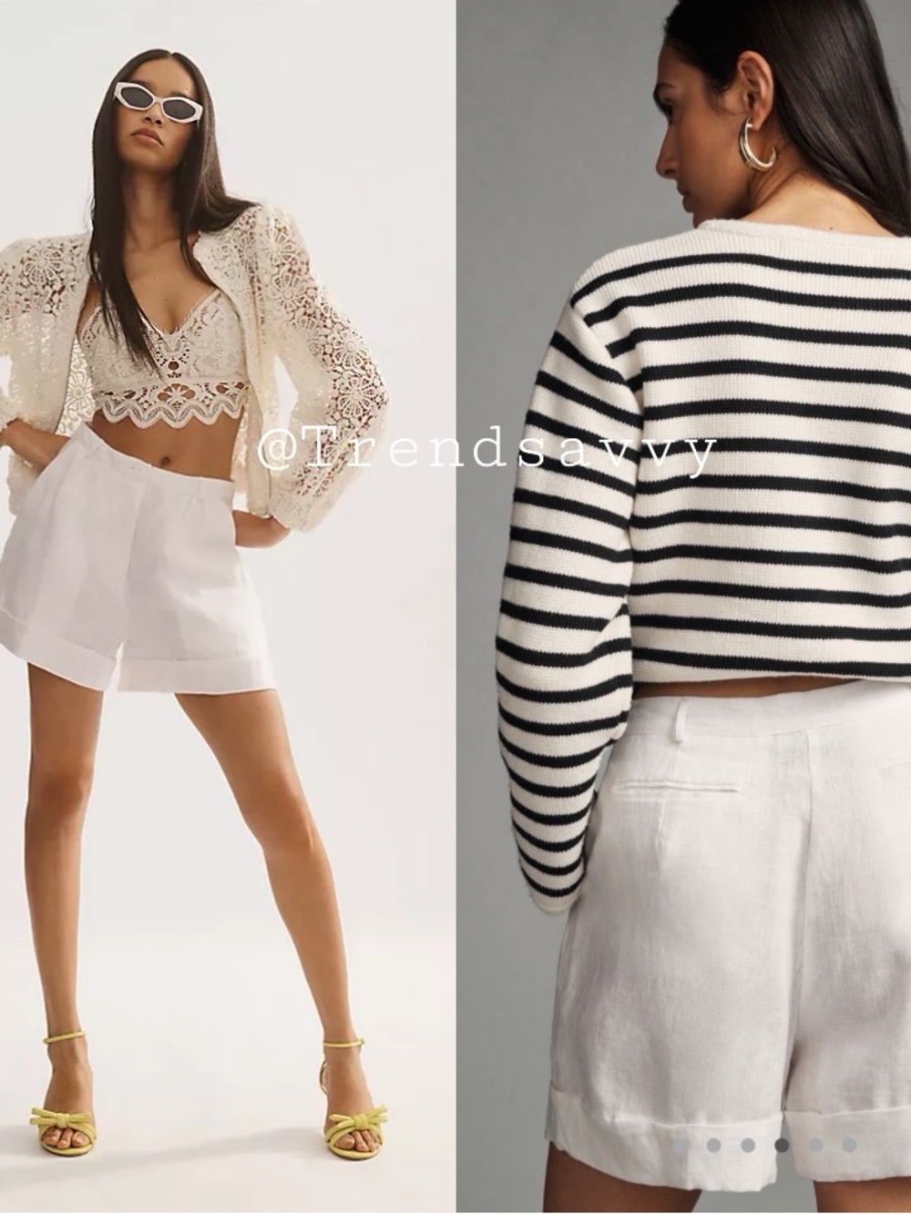 Anthropologie Faithfull The Brand Les Deux White Linen High Waist Pleated Shorts